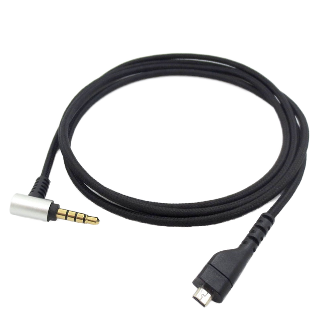 DAJIANG OEM Customized 3.5mm to Micro USB MALE-MALE Bare Copper Conductor 2m PVC Jacket Gaming Headset Audio Cable