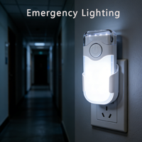 Lampe d'urgence 3-en-1 pour panne de courant, lumière LED à allumage/extinction automatique, lampe torche portative avec base de charge