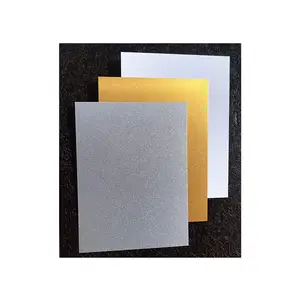 2024 espacios en blanco de sublimación de tinte de tamaño personalizado hojas de Metal de aluminio color blanco/dorado/plateado perlado