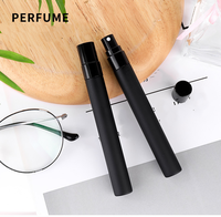 Perjalanan kosong disesuaikan kualitas tinggi semprot botol parfum kaca Mini silinder sampel isi ulang hitam 5ml 10ml botol