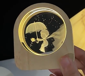 Idea Regalo <span class=keywords><strong>di</strong></span> <span class=keywords><strong>San</strong></span> <span class=keywords><strong>Valentino</strong></span> in Cristallo all'Ingrosso, Decorazione da Scrivania, Sistema Solare Galattico 3D Inciso al Laser su Vetro, Luce Notturna <span class=keywords><strong>per</strong></span> Bambini - Product Image 3