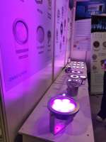 Luces LED Sumergibles para Piscina de Alta Luminosidad COB 100W IP68, Acero Inoxidable 316L, Blanco Cálido, Control DMX512, CRI80, 5400 Lúmenes