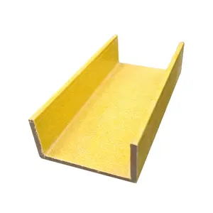 Factory Direct Supply FRP Glass Fiber Reinforced Plastic Rectangular Tube Pultrusion Section Fiberglass Square Purlin