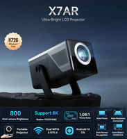 Expérience grand écran X7AR, projecteur LCD Android 14 à courte focale, écran de 130 pouces à 3 m, 4K pour home cinéma