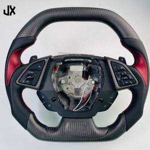 Pour <span class=keywords><strong>Chevrolet</strong></span> <span class=keywords><strong>Corvette</strong></span> C7 <span class=keywords><strong>Camaro</strong></span> SS ZL1 2014-2018 tr/min volant en Fiber de carbone personnalisé en cuir perforé - Product Image 6