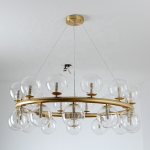 Loft Industrial colgante luces de país americano moderno claro bola de cristal araña para <span class=keywords><strong>restaurante</strong></span>/decoración del hogar - Product Image 5