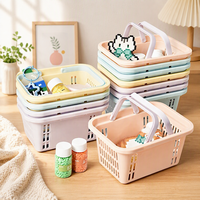 Panier de Rangement Portable Multifonctionnel pour Bureau – Organisateur Mignon et Personnalisable pour Étudiants, Idéal pour Chambre, Chargeurs, Rubans Adhésifs et Notes