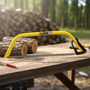 Sierra de arco Stanley de 610 mm (24 pulgadas) con marco metálico y hoja para cortar madera - Product Image 3