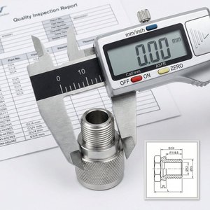 Services de tournage CNC sur mesure en acier inoxydable pour raccords de compression à refroidissement liquide G1 4, coudes droits, tés et raccords rapides rotatifs - Product Image 2