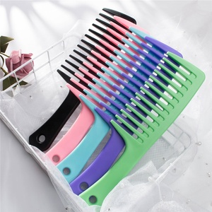 Offre Spéciale coupe de cheveux humide barbier cheveux lisseur peigne grand peigne à dents larges longs coiffure cheveux bouclés peignes - Product Image 3