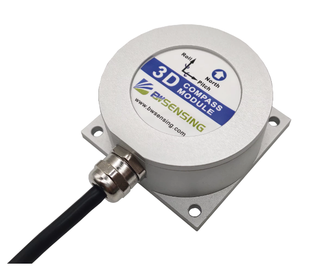 BWSENSING 3D Digital Magnetic Compass HEC360 Position Sensor RS232/RS485/TTL Optional Modbus Optional