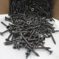 Vis ovales métriques en acier au carbone noir à filetage grossier classe 4.8 6.8 pour fixation de panneaux muraux en plaques de plâtre et cloisons sèches