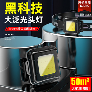 New Lightweight Rechargeable Led <b>Headlamp</b> 45 Degree Adjustable For Outdoor Fishing Cycling - Product Image 4