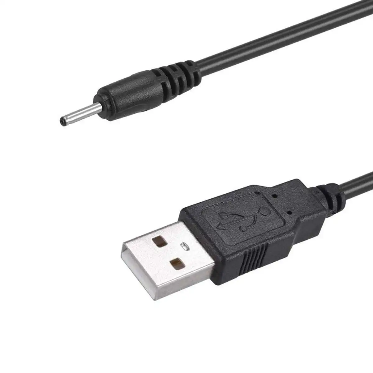 Cable de carga de adaptador de corriente, conector USB 2,0 tipo A macho A DC 2,0mm x 0,6mm 5 voltios DC