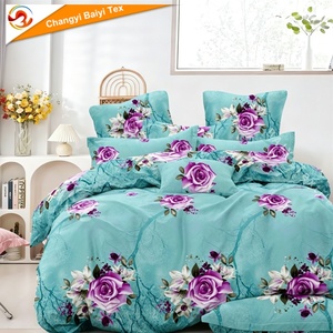 Parure <span class=keywords><strong>de</strong></span> lit 3 pièces en polyester imprimé floral, motif géométrique ethnique, ensemble <span class=keywords><strong>de</strong></span> draps <span class=keywords><strong>tie</strong></span>-<span class=keywords><strong>dye</strong></span>, OEM Sabanas - Product Image 6