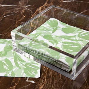 Portatovaglioli in Acrilico Ecologico Riciclabile Trasparente, Vassoio Decorativo da Tavolo per Sala da Pranzo e Cucina - Product Image 5