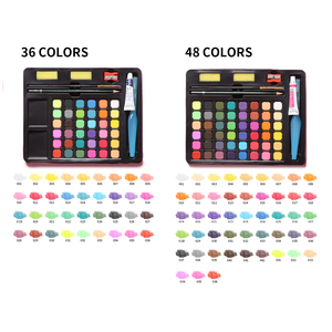 Ensemble de peinture à l'<span class=keywords><strong>aquarelle</strong></span> pour artistes Giorgione, 36 couleurs, palette de voyage compacte avec pinceau, papier, fournitures de <span class=keywords><strong>dessin</strong></span> - Product Image 6