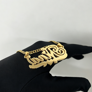Collana con Nome Personalizzato in Acciaio Inossidabile Placcato Oro 18k 3D <span class=keywords><strong>per</strong></span> Regali di Compleanno <span class=keywords><strong>per</strong></span> Amici - Product Image 2