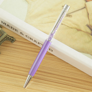 Stylo bille rotatif en métal haut de gamme, orné de cristaux multicolores, idéal pour les entreprises, les bureaux, les commandes promotionnelles et les cadeaux en gros - Product Image 5