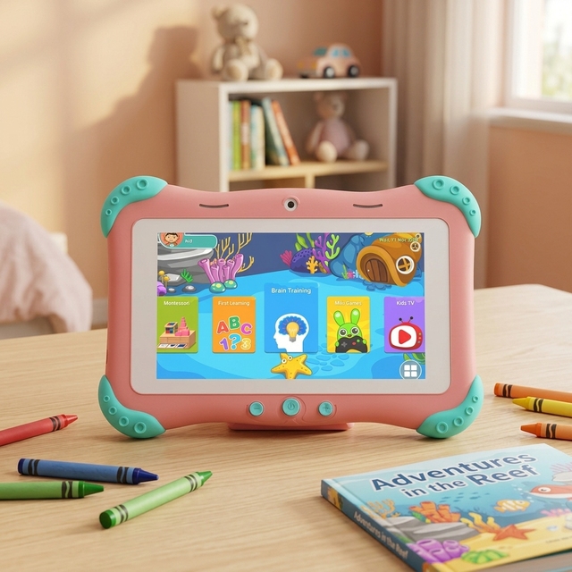 7inch Android 10 Kids Educational Tablet with Capacitive Touch Screen Entertainment Use 2GB RAM