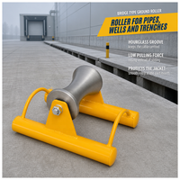 Support à rouleaux en aluminium avec rouleau à gorge de guidage, rouleau anti-friction et fente pour câble pour le tirage de câbles d'entrée de tuyau