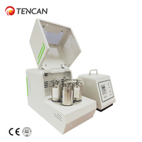 Broyeur à billes planétaire de laboratoire miniature Tencan XQM-0.2S de Chine, moulin à poudre ultrafine haute précision 0.09kW 110V/220V pour utilisation en boîte à gants