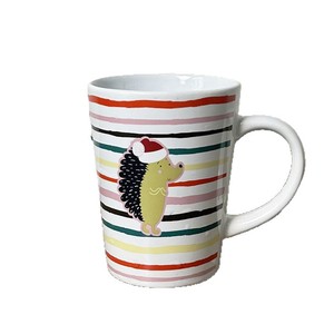 Taza de cerámica creativa con diseño de erizo, taza de porcelana blanca con dibujos animados para regalos - Product Image 5