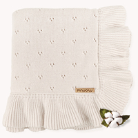 Couverture pour bébé Pinuotu pour nouveau-nés, couverture en coton pur tricotée, couverture douce en peluche pour bébé, couverture en coton pour bébé, couverture d'emmaillotage pour bébé