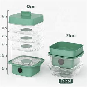 أوانِ مطبخ إلكترونية ذكية لعزل تسخين المياه وعرض درجة الحرارة صندوق بلاستيكي قابل للتكديس للخارج - Product Image 4