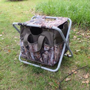 Tabouret de pêche pliable portable en tissu Oxford, chaise de camping d'extérieur, couleur camouflage - Product Image 2
