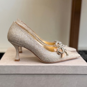 Escarpins d'été 2026 pour femme en similicuir à talon aiguille super haut, élégants avec nœud et bout pointu peu profond, à enfiler - Product Image 6