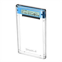 Casing Hard Disk SATA 2.5 Inch Harga Pabrik OEM, USB 3.2 Tipe C Internal 6TB untuk Komputer, Casing HDD Transparan ABS