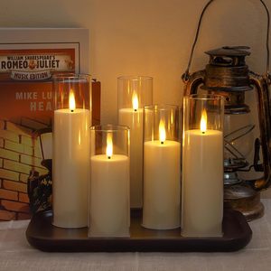 Bougies Pilier LED Sans Flamme Blanc Chaud en Plastique, Effet Flamme 3D, Télécommandées, Fonctionnant sur Piles, Scintillantes pour Mariages et Décoration Intérieure - Product Image 3