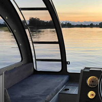 Kit de maison flottante de luxe en aluminium préfabriqué sur mesure, ponton flottant à double étage pour usage commercial, privé, pêche et sport