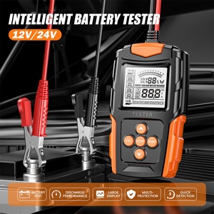 Probador de Baterías de Motocicleta y Automóvil de 12V/24V, Analizador de Vida Útil de Baterías CCA, Negro/Naranja - Product Image 6