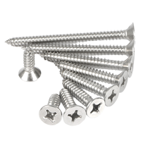DIN7982 Vis autotaraudeuses à tête plate Point d'auto-perçage Bois Métal [Acier inoxydable Laiton Nickel] Pouce disponible M3 M8
