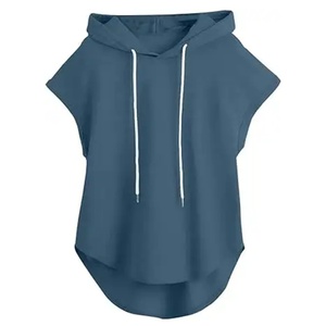 Sudaderas con Capucha sin Mangas Extra Grandes para Mujer, al por Mayor, con Cordón y Gorro, Tallas Grandes - Product Image 1