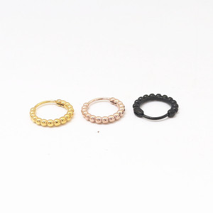 yunnique Huggie <b>Earrings</b> 316 Stainless Steel Ball Shape Electroplated For Men And Women Fashion <b>Stud</b> <b>Earrings</b> - Product Image 3