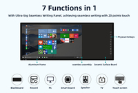 Pizarra Interactiva MAX Pro de 94 Pulgadas con Cámara IA Integrada de 48MP, Seguimiento Automático, Táctil IR de 20 Puntos, 4K UHD, Intel I3/I5/I7, 1 Año de Garantía