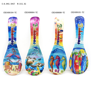 Custom Colorful Ceramic Tourist Souvenir Spoon Holder Handmade Modern Plated Design