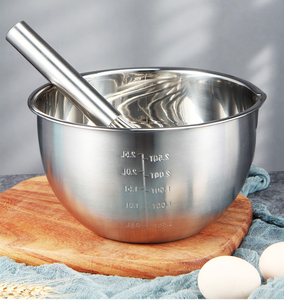 Bol Mélangeur de Boulangerie en Gros avec Bec Verseur en Acier Inoxydable, Récipient Alimentaire de Cuisine pour Pâtisserie, Ensemble de Bols à Salade - Product Image 4
