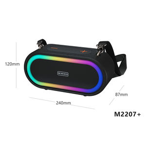 M2207 + ポータブルワイヤレスマイクパーティーDJ屋外ラウドスピーカーFMラジオ/TF/USB BTスピーカーDaul Micアクティブスーパーベースステレオスピーカー - Product Image 4