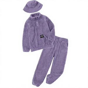 Latnnut <span class=keywords><strong>Felpa</strong></span> Casual per Ragazze con Zip a un Quarto, Maniche Lunghe, Tasca a Canguro, <span class=keywords><strong>Pantaloni</strong></span> e Cappello, per 4-10 Anni - Product Image 4