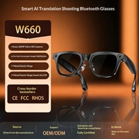 Lunettes Intelligentes Transfrontalières W660 : Capture Photo/Vidéo 20MP, Stabilisation d'Image, Reconnaissance d'Objets par IA, Traduction Audio