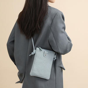 Bolso Bandolera Mini para Teléfono, de Cuero Genuino, Vertical, para Mujer, Venta al Por Mayor de Fábrica - Product Image 2