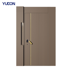 <span class=keywords><strong>Porte</strong></span> blindée moderne YUDON DOOR, <span class=keywords><strong>porte</strong></span> d'entrée en aluminium avec éclairage LED, couleur et taille personnalisables pour villa - Product Image 1