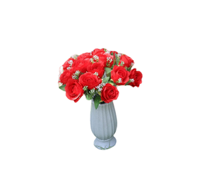 Roses artificielles, fleurs de mariage, bouquet de mariée, vente en gros de fleurs artificielles pour la décoration de mariage à domicile - Product Image 3