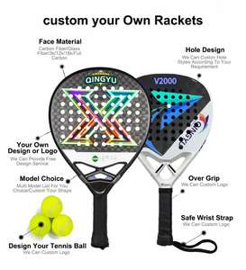 Racchetta da <span class=keywords><strong>Padel</strong></span> in Fibra di Carbonio 12K Personalizzata, 38mm Sand Diamond, Leggera e Portatile, Colore Oro - Product Image 2