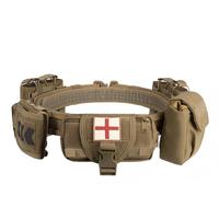 Ensemble de ceinture tactique modulaire de qualité professionnelle 5-en-1 avec système de bandoulière en nylon détachable et conception réglable pour équipement de patrouille extérieur