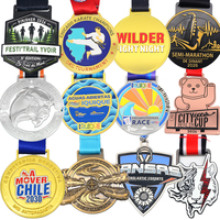 Médailles personnalisées OEM Sports Marathon Danse Cyclisme Or Sport Métal Prix Football Judo Jiu Jitsu Karaté Taekwondo Médaille